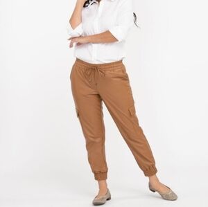 10P • Cleo • Vegan Leather Cargo Joggers